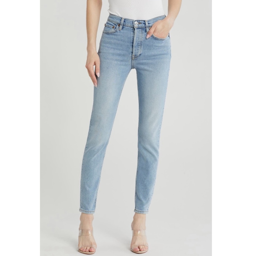 RE/DONE Mid 90s Wash High Waist Skinny Jeans Size 29